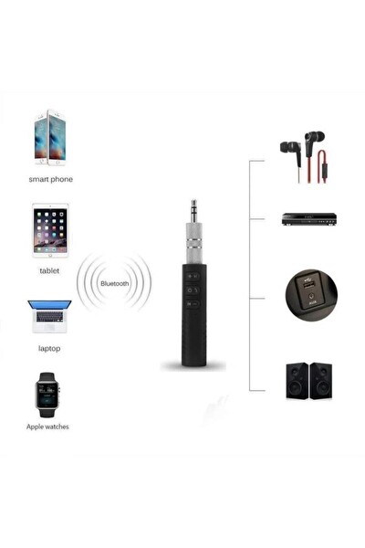 Başkenttekno TS03 Bluetooth Aux Araç Kiti MP3 Çalar Siyah