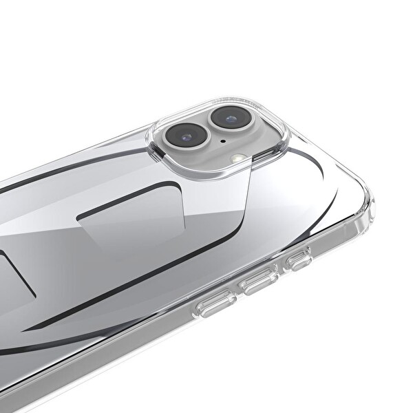 Diesel iPhone 16 Uyumlu Oval D Aynalı (Mirror) Kılıf - Gümüş