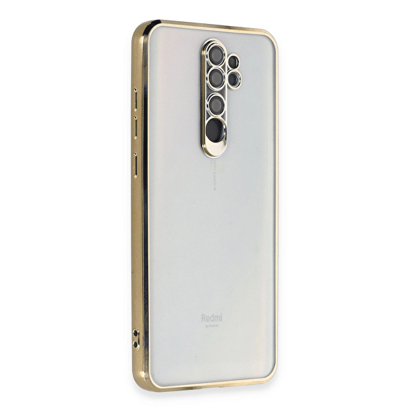 Xiaomi Redmi Note 8 Pro Kılıf Razer Lensli Silikon - Gold TdrTR