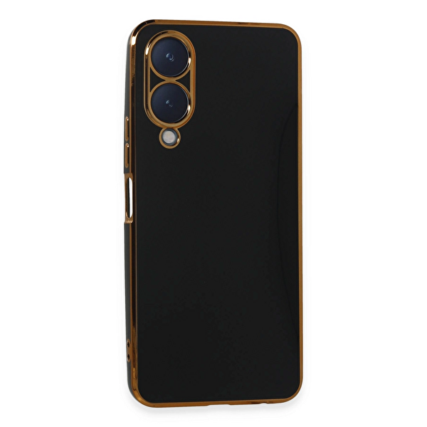 Vivo Y17s Kılıf Volet Silikon - Siyah TdrTR