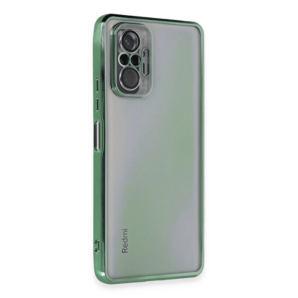 Xiaomi Redmi Note 10 Pro Kılıf Razer Lensli Silikon - Yeşil TdrTR