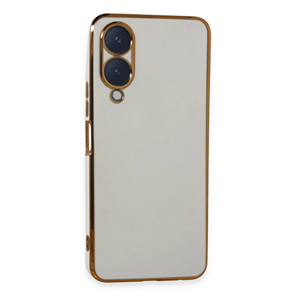 Vivo Y17s Kılıf Volet Silikon - Beyaz TdrTR