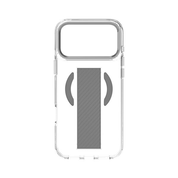 Piili iPhone 17 Pro Max Metal Stand Grip MagSafe Kılıf Gri