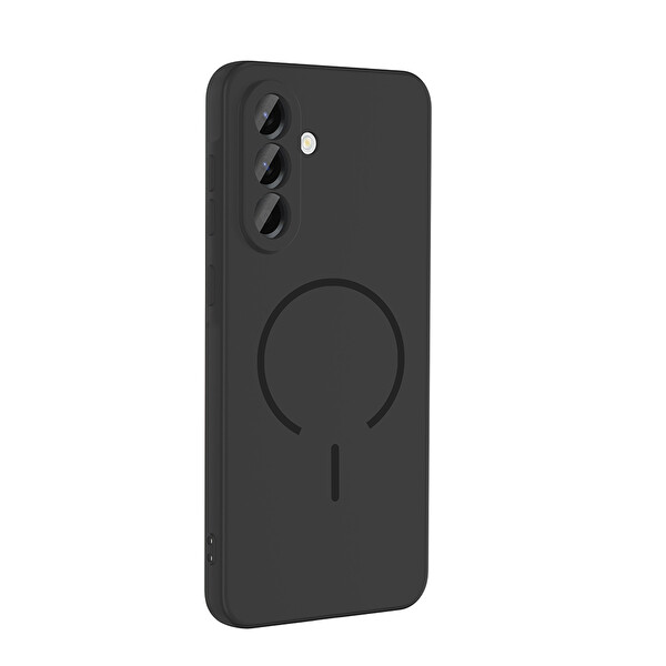 Başkenttekno Samsung Galaxy A26 Meta Lansman M-Safe Kamera Korumalı içi Kadife Silikon Kılıf Siyah