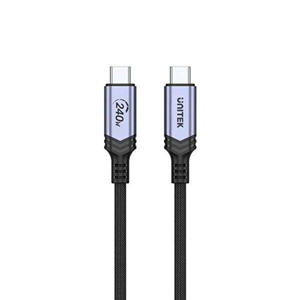 Unitek Type-C To Type-C 2 Metre 240W Hızlı Şarj Kablosu C14110GY-2M