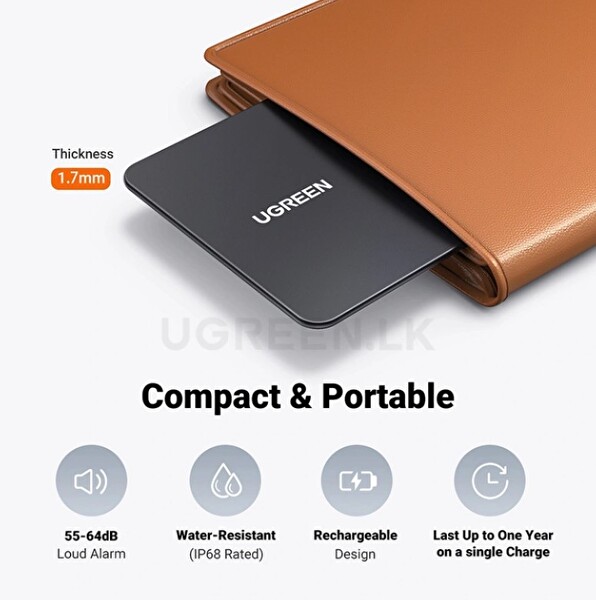 Ugreen 45298 CM817 IP68 Smart Finder FineTrack Slim Akıllı Konum Belirleyici