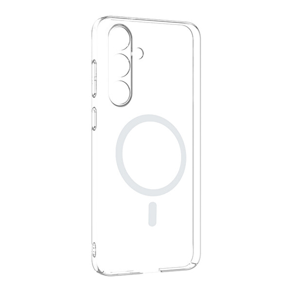 Başkenttekno Samsung Galaxy S25 FE Kamera Korumalı M-Safe Şarj Özellikli Şeffaf Sararmaz London Silikon Kapak