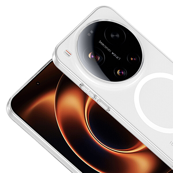 Başkenttekno Xiaomi 17 Ultra Uyumlu Kamera Korumalı MagSafe Şarj Özellikli Şeffaf Sararmaz London Sert Plastik Kapak