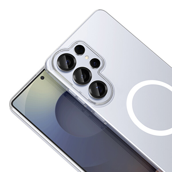Başkenttekno Samsung Galaxy S26 Ultra Uyumlu Kamera Korumalı MagSafe Şarj Özellikli Şeffaf Sararmaz London Sert Plastik Kapak