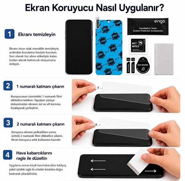 Engo Xiaomi 17T Pro Ekran Koruyucu 9H Nano Parlak 6.83 inç