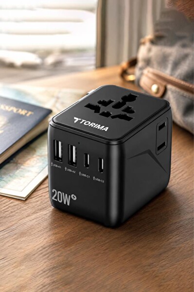 Torima 1005FCR Mini Boy Evrensel 20W GaN III Seyahat Adaptörü