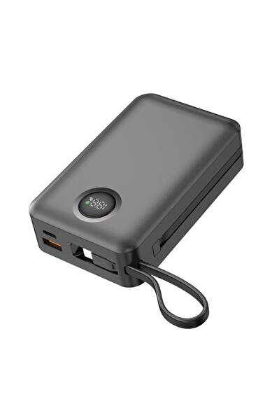 Dexim DCA0071 20.000 mAh 65W Lightning-Type-C Kablolu Hızlı Şarj Taşınabilir Şarj Cihazı