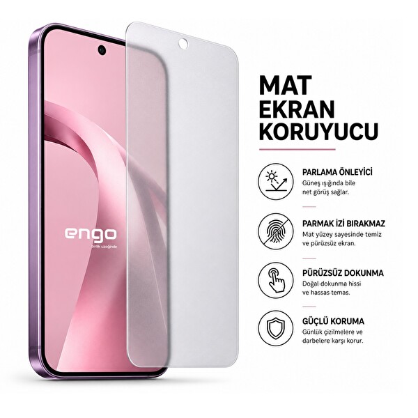 Engo Xiaomi 17T Mat Ekran Koruyucu 9H Nano Şeffaf 6.59 inç
