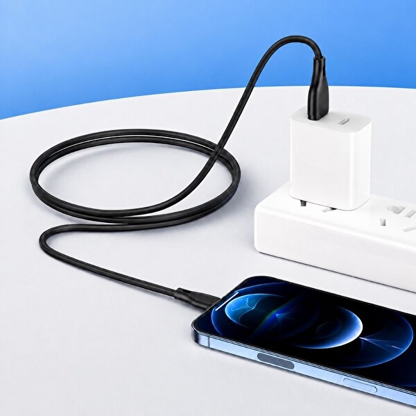 ScHitec HG/C-09AC USB-A to Type-C 60W Hızlı Şarj ve Data Kablosu 1M Siyah