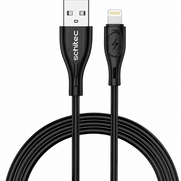 ScHitec HG/C-09AL USB-A to Lightning 30W Hızlı Data ve Şarj Kablosu 1M Siyah