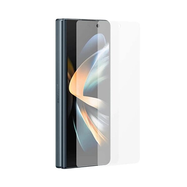ScHitec Samsung Galaxy Z Fold 6 Darbe Emici Premium Şeffaf Nano Ön Ekran Koruyucu Poliüretan Film