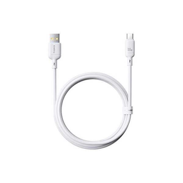 Baseus Silky Series USB To Type-C 100W Şarj Kablosu 1M Beyaz