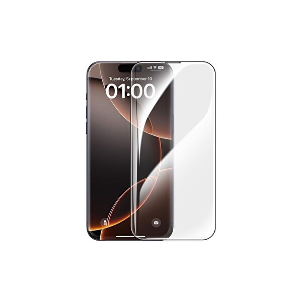Baseus HD Tempered Glass iPhone 16 Pro Crystal Tam Kaplama HD Ekran Koruyucu