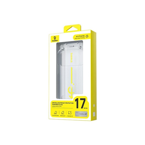 Baseus Crystalline HD iPhone 17 Pro Temperli Cam Ekran Koruyucu
