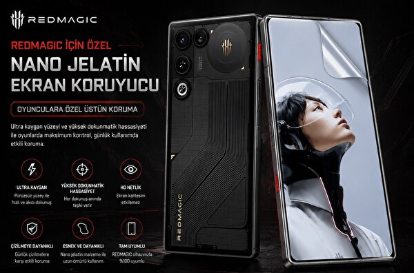 Rova Redmagic 11 Air Uyumlu Gaming Telefon Nano Jelatin Yüksek Dokunmatik Hassasiyet Ekran Koruyucu