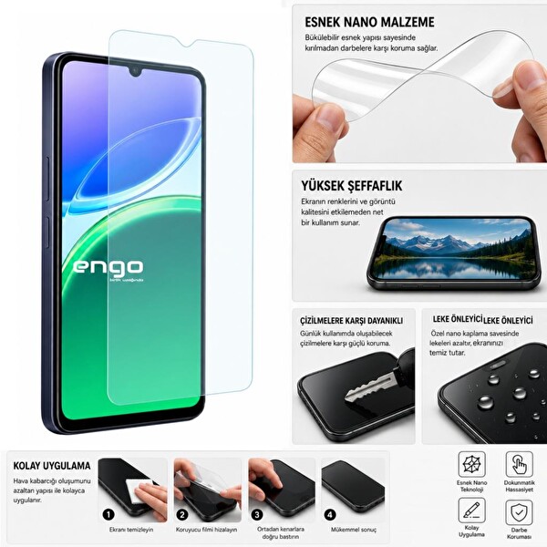 Engo Vivo Y05 6.74 9H Nano Parlak Ekran Koruyucu 4