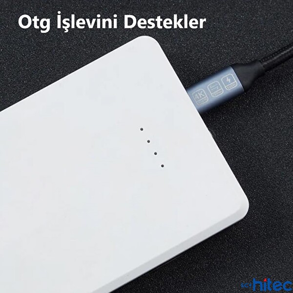 ScHitec 5A 100W 20Gps 4K 60Hz Type-C To Type-C 4.0 Gen2 Örgülü 2M Siyah Hızlı Data ve Şarj Kablosu