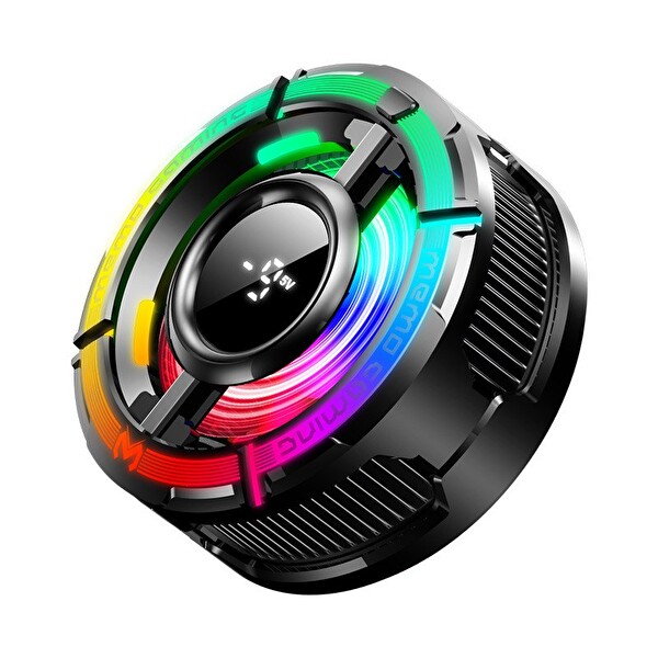 Hadron CX15 Manyetik 15W RGB Isı Göstergeli Telefon Soğutucu Fan Siyah