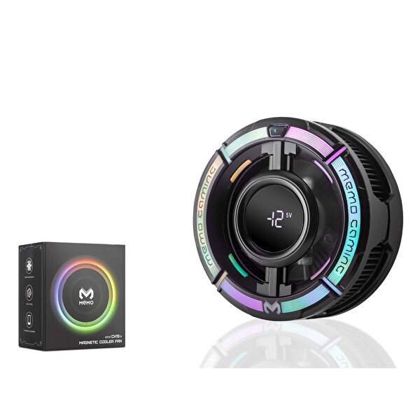 Hadron CX15 Manyetik 15W RGB Isı Göstergeli Telefon Soğutucu Fan Siyah