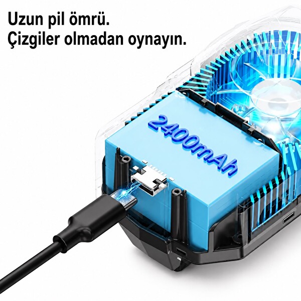 Hadron HDX4394 Klipsli Bataryalı Telefon Soğutucu Fan LED Siyah