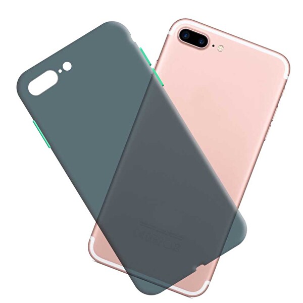 Tekamo iPhone 7 Plus- 8 Plus Uyumlu Ultra İnce Zar Telefon Kılıfı Lacivert