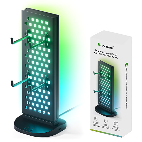 Nanoleaf 2xUSB-C ve 1xUSB-A Girişli RGB Işıklı Masaüstü Stand
