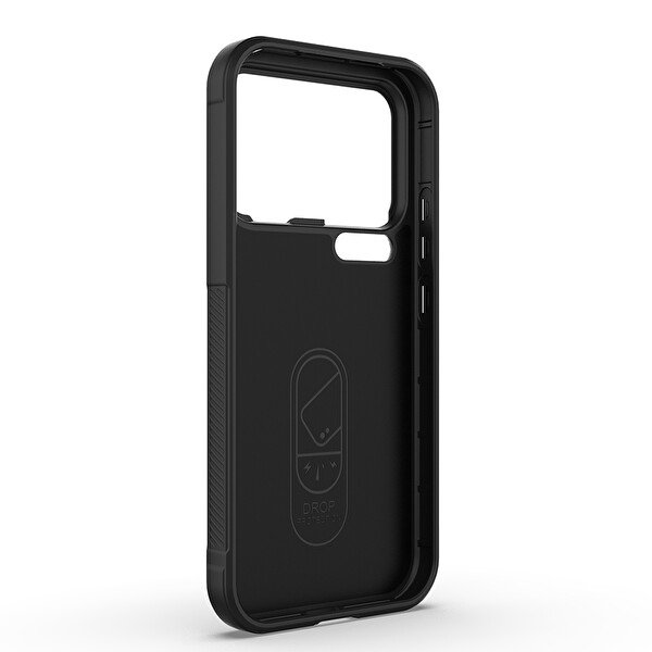Başkenttekno Xiaomi 17 Pro Max Esnek TPU Oyuklu Arka Yüzey Tasarımlı Etnik Silikon Kılıf Siyah