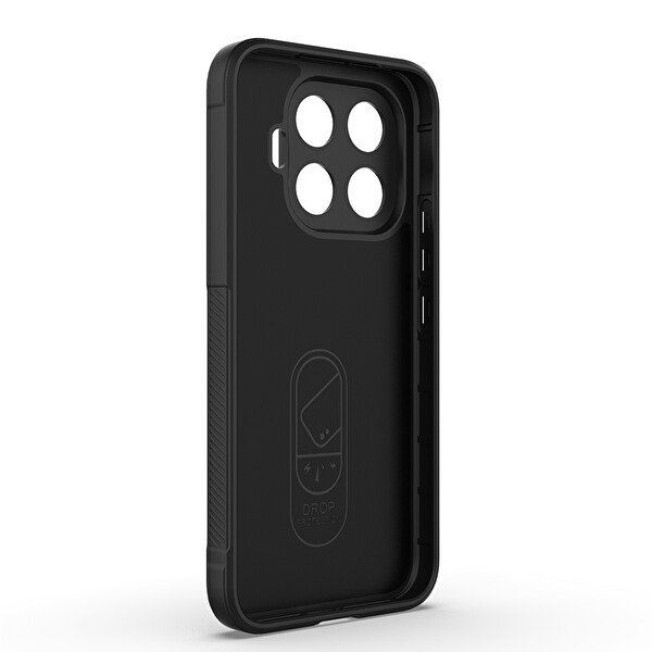 Başkenttekno Xiaomi 17T Pro Esnek TPU Oyuklu Arka Yüzey Tasarımlı Etnik Silikon Kılıf Siyah