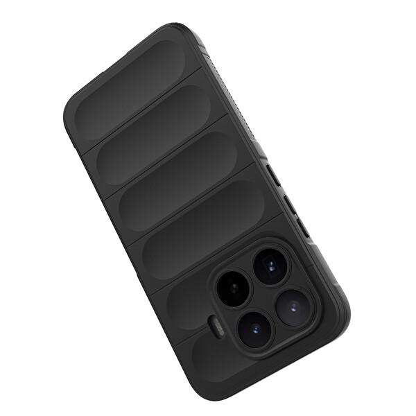 Başkenttekno Xiaomi 17T Pro Esnek TPU Oyuklu Arka Yüzey Tasarımlı Etnik Silikon Kılıf Siyah