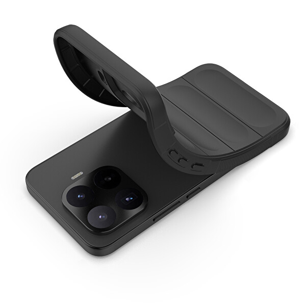 Başkenttekno Xiaomi 17T Pro Esnek TPU Oyuklu Arka Yüzey Tasarımlı Etnik Silikon Kılıf Siyah