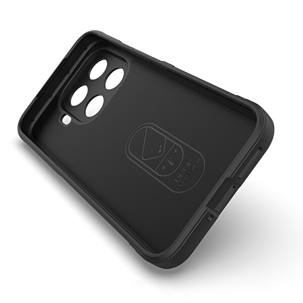 Başkenttekno Xiaomi 17T Esnek TPU Oyuklu Arka Yüzey Tasarımlı Etnik Silikon Kılıf Siyah