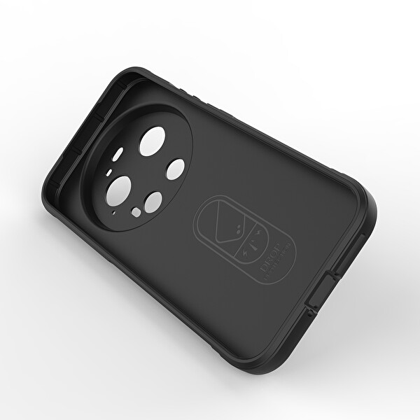 Başkenttekno Xiaomi 17 Ultra Esnek TPU Oyuklu Arka Yüzey Tasarımlı Etnik Silikon Kılıf Siyah