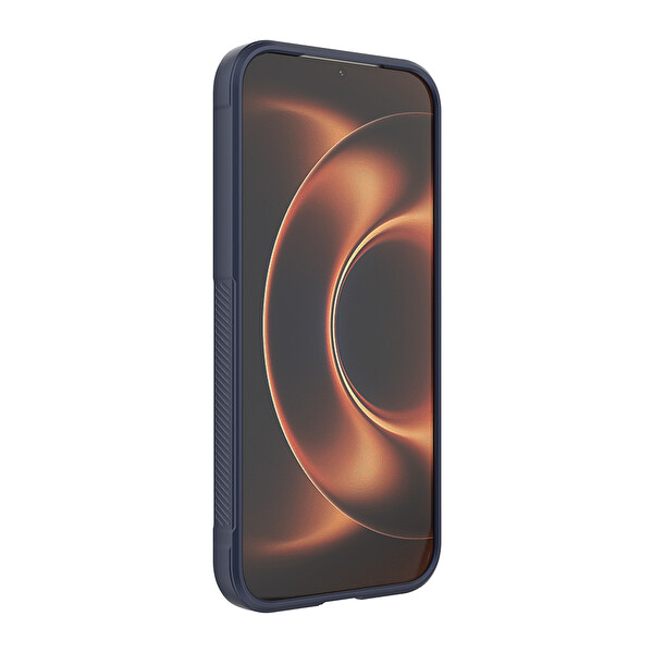 Başkenttekno Xiaomi 17 Ultra Esnek TPU Oyuklu Arka Yüzey Tasarımlı Etnik Silikon Kılıf Lacivert