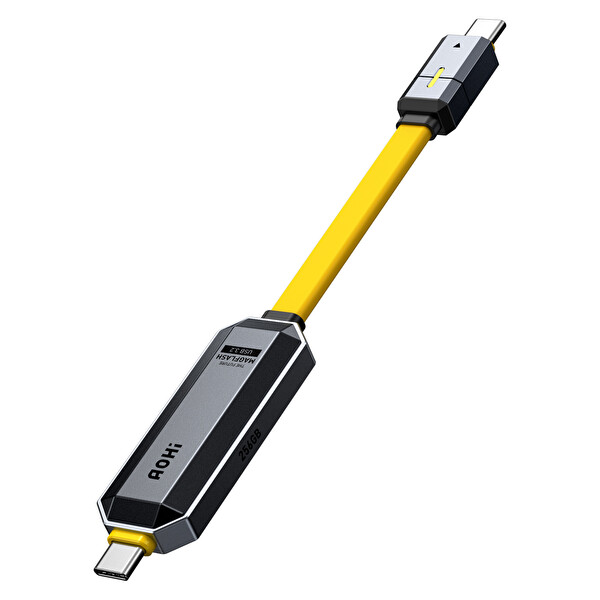 Aohi The Future Magflash 1000 MB/s Veri Aktarım 240W PD 3.1 Hızlı Şarj 256 GB USB-C Mikro SSD Flash Bellek ve Şarj Kablosu