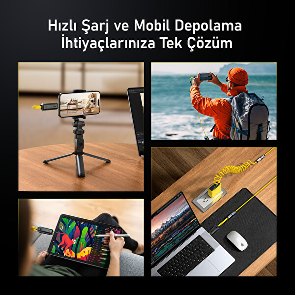 Aohi The Future Magflash 512GB 2si1 Arada 240W PD 3.1 Şarj ve Veri Depolama ve Aktarım Seti