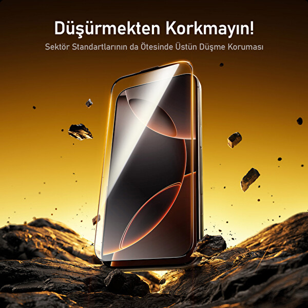 Aohi The Future iPhone 17 Air Pro Tam Kaplayan Kırılmaz Temperli Camlı Ekran Koruyucu
