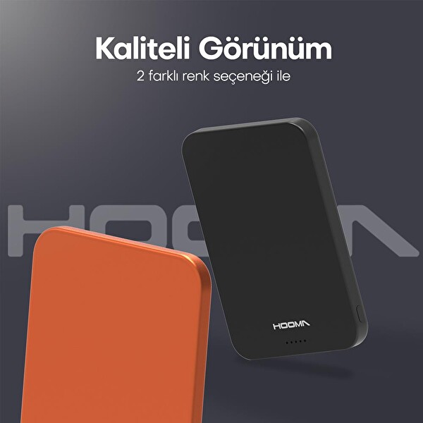 Hooma Magpulse 5 Slim 5000 mAh Powerbank Siyah (Hooma Türkiye Garantili)