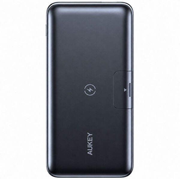 Aukey PB-WL02 USB-A - Type-C Çıkışlı Wireless Kablosuz Şarj 10000mAh Siyah Powerbank