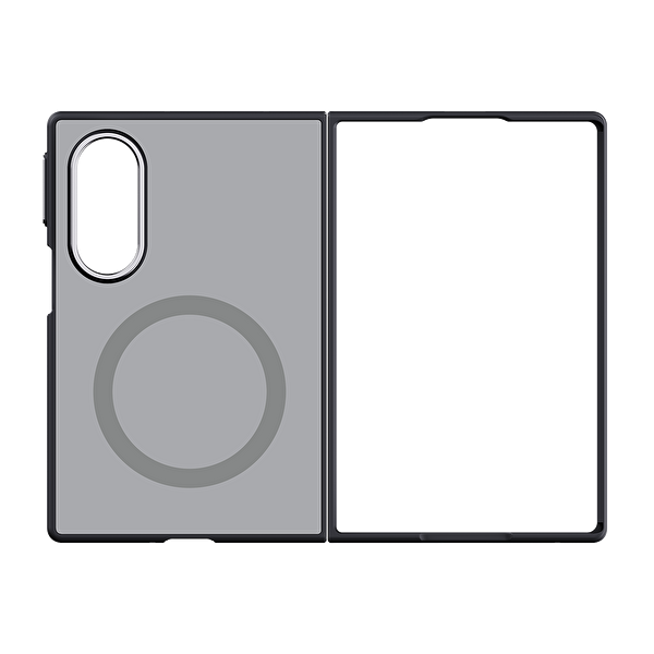 Galaxy Z Fold8 Aynalı Magnet Kılıf - Gümüş