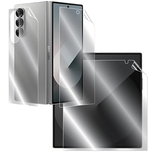 Samsung Galaxy Z Fold 8 Ultra Uyumlu 2 Ön 1 Arka Body Şeffaf Ultra koruyucu Nano Jelatin