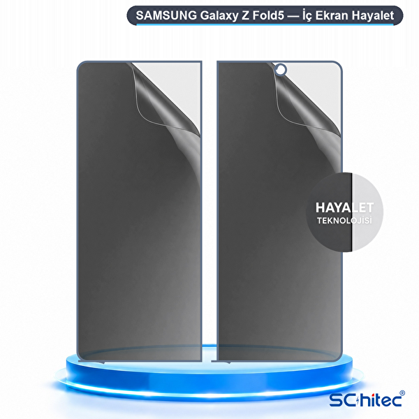 ScHitec Samsung Galaxy Z Fold5 Uyumlu İç Ekran Hayalet Privacy Hidrojel Koruyucu