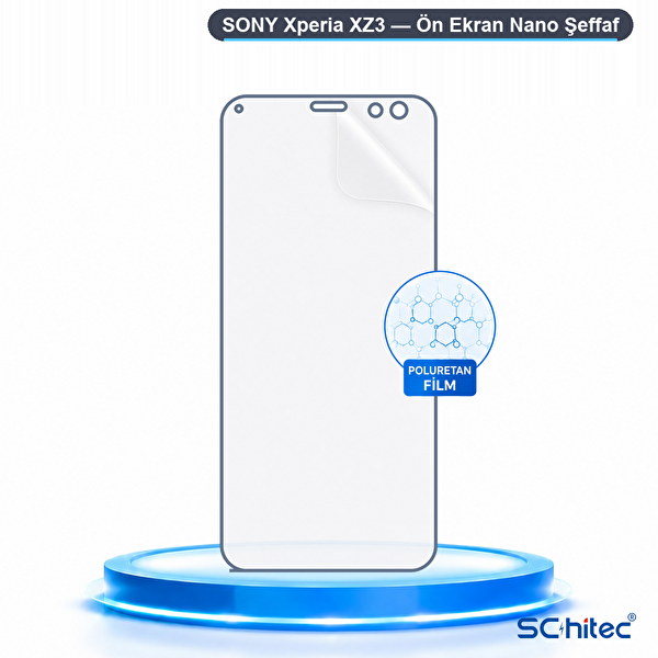 ScHitec Sony Xperia XZ3 Uyumlu Ön Yüzey Nano Şeffaf Hidrojel Ekran Koruyucu