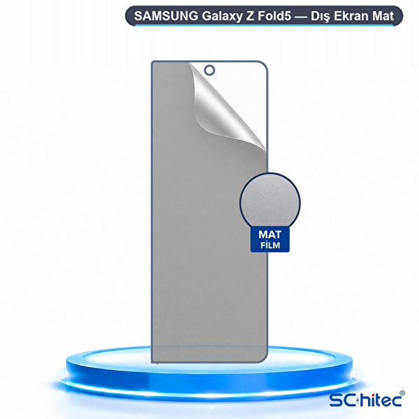 ScHitec Samsung Galaxy Z Fold5 Uyumlu Dış Ekran Mat Hidrojel Ekran Koruyucu