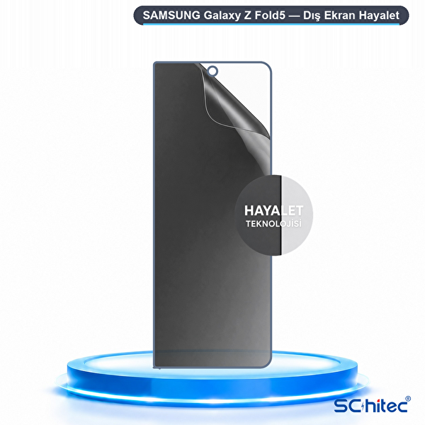 ScHitec Samsung Galaxy Z Fold5 Uyumlu Dış Ekran Hayalet Privacy Hidrojel Ekran Koruyucu