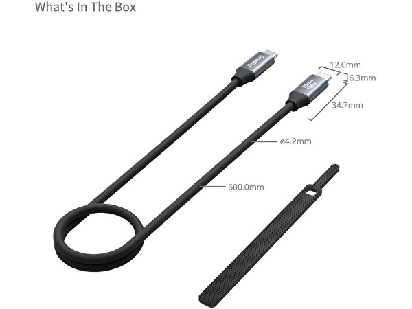SmallRig 4789 60cm 100w Type-C Data Kablosu (C-C) Type-C to Type-C